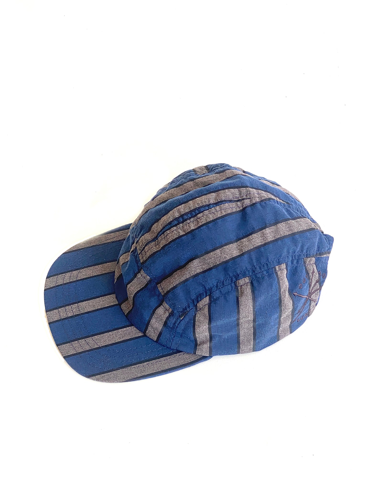 Out To Lunch cap, blue stripes