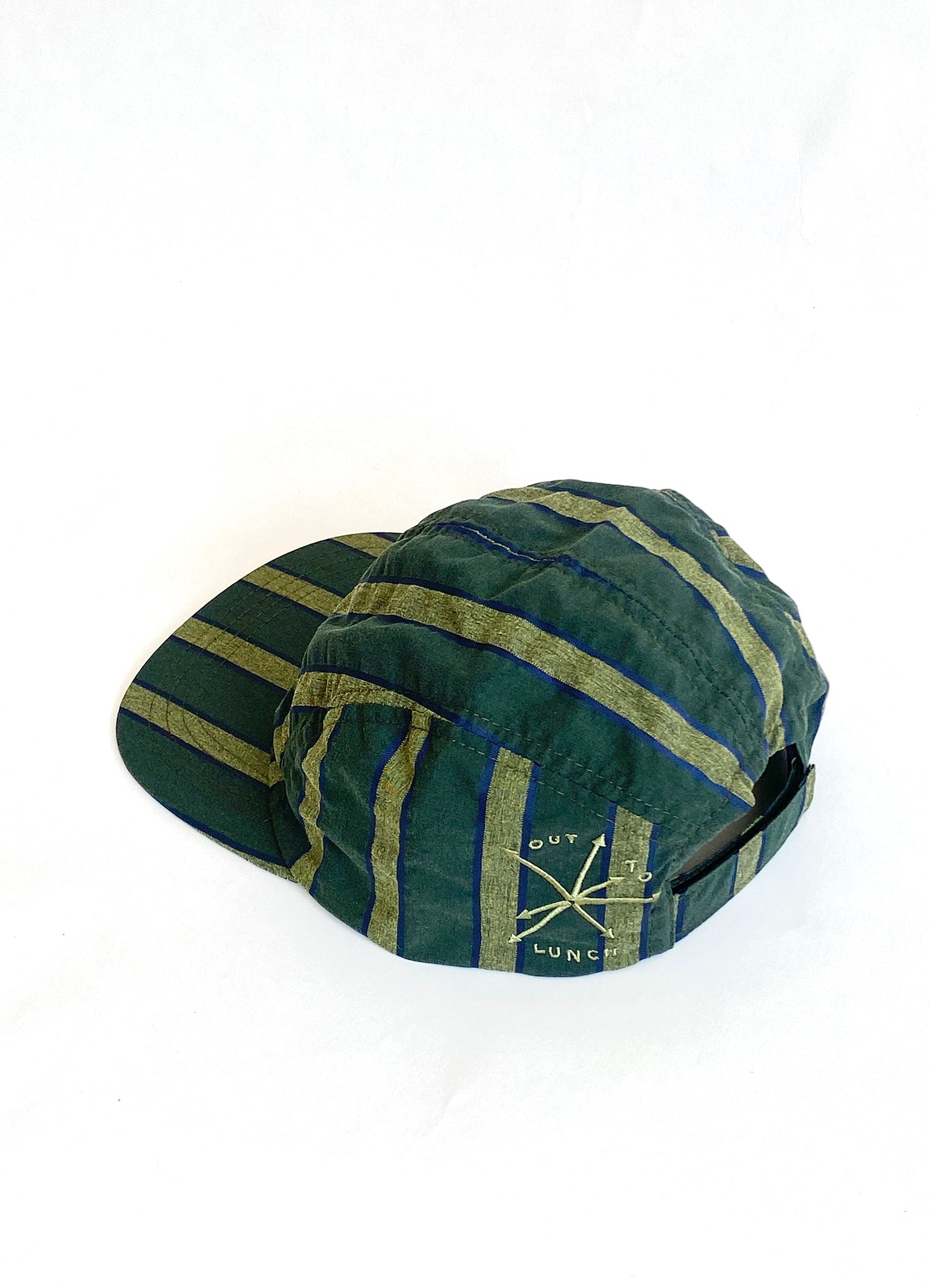 Out To Lunch cap, khaki stripes