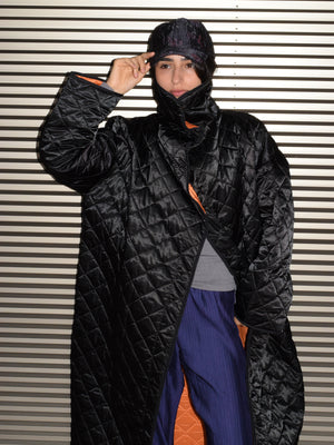 Reality Studio Greta coat, black satin