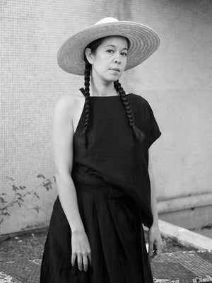 Reality Studio Iki top, black linen