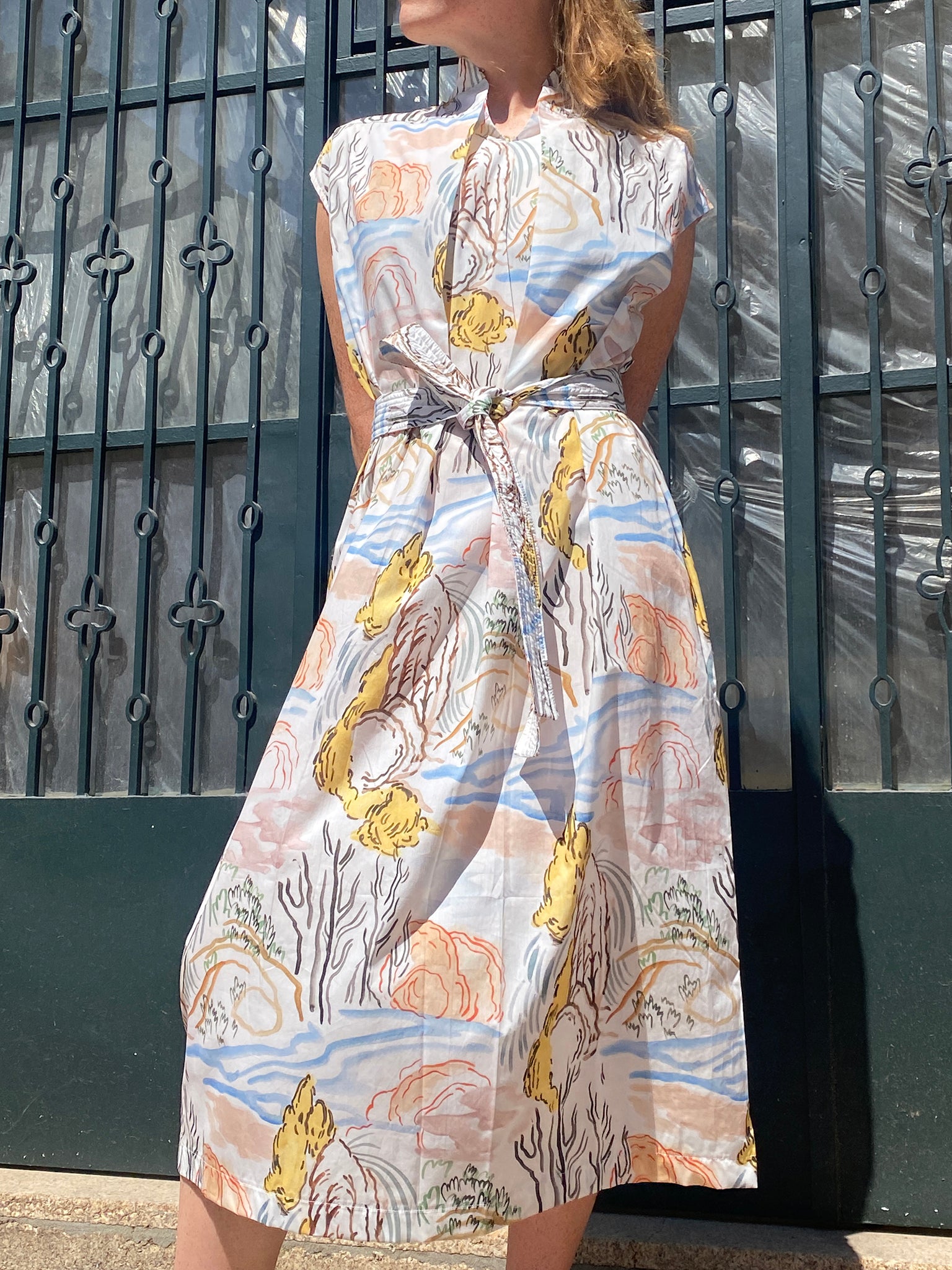 Ni dress, Japanese print