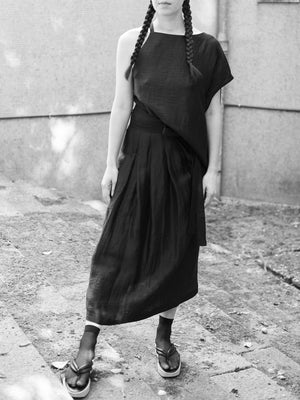 Reality Studio Xiu skirt, black linen