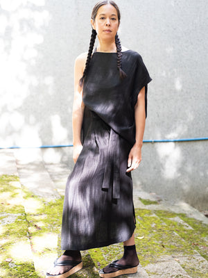 Reality Studio Xiu skirt, black linen
