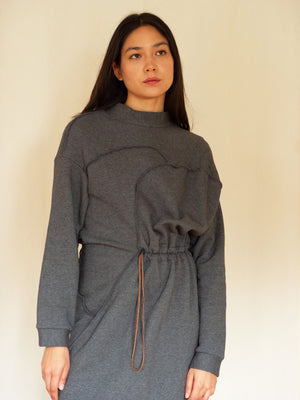 Reality Studio Bo dress anthracite melange