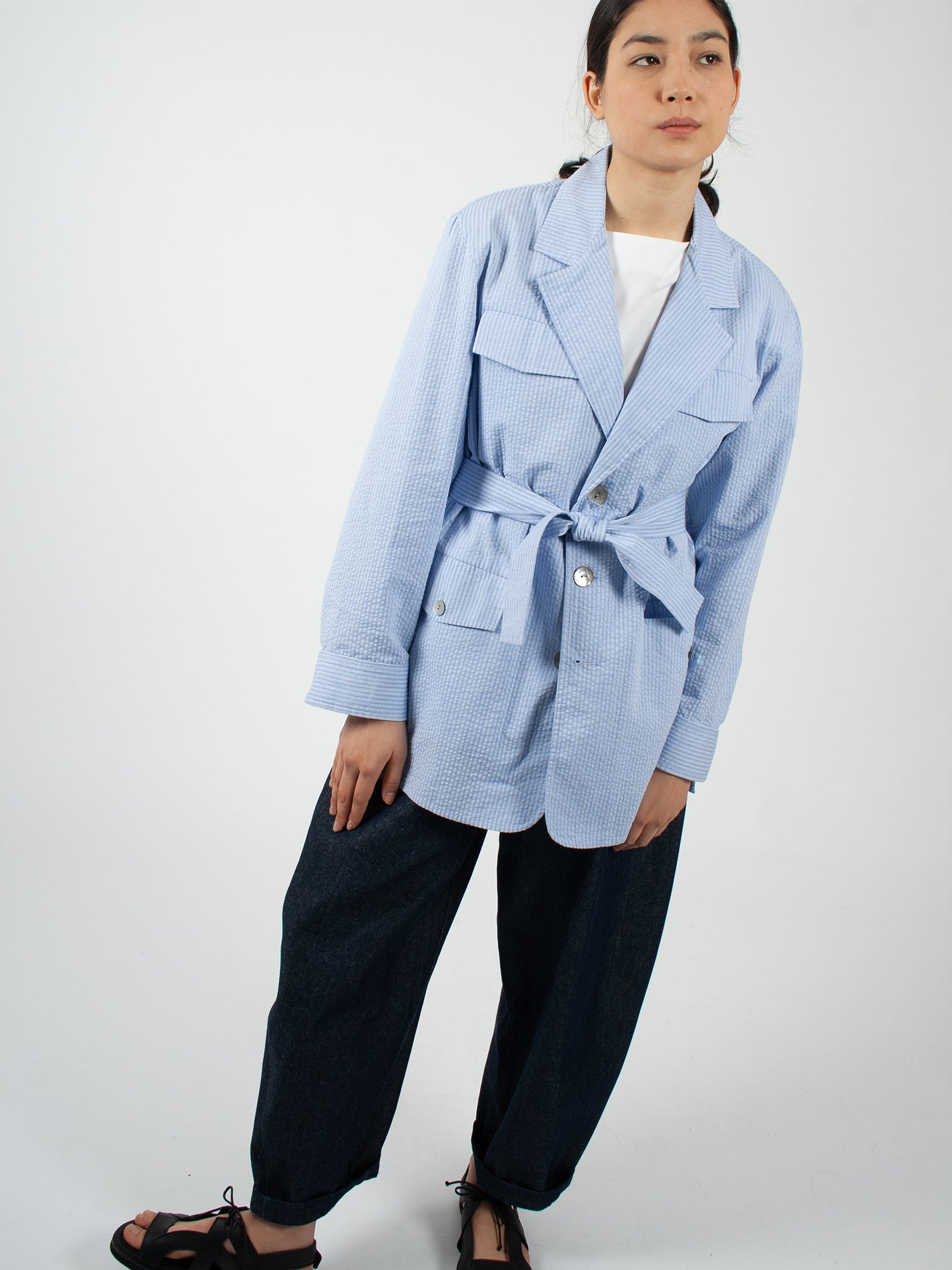 Fati jacket, sky stripes