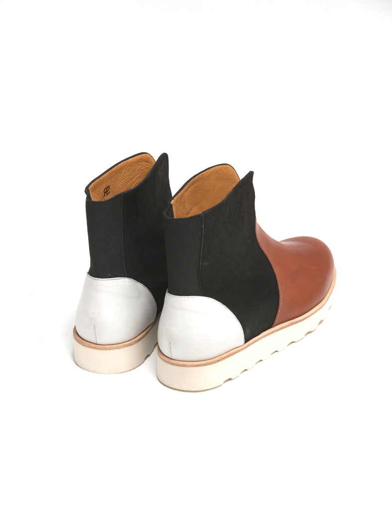 Larky boots, White/Brown/Black
