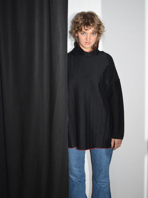 Reality Studio Yke pullover long, black & navy